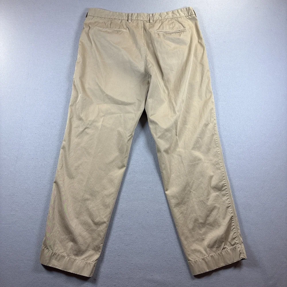 Tommy Bahama Chino Pants Mens 40 x 34 Khaki 100% Cotton Flat Front Casual